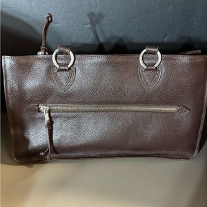 Elegant Brown Leather Tote Bag